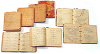 The original hand-written worksheets that Toru Kumon created for his son in 1954